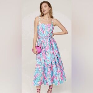 NWOT WOMENS (bust 42”) MEDIUM LARGE LILLY PULITZER EDITH SOIREE DRESS SEA TURTLE